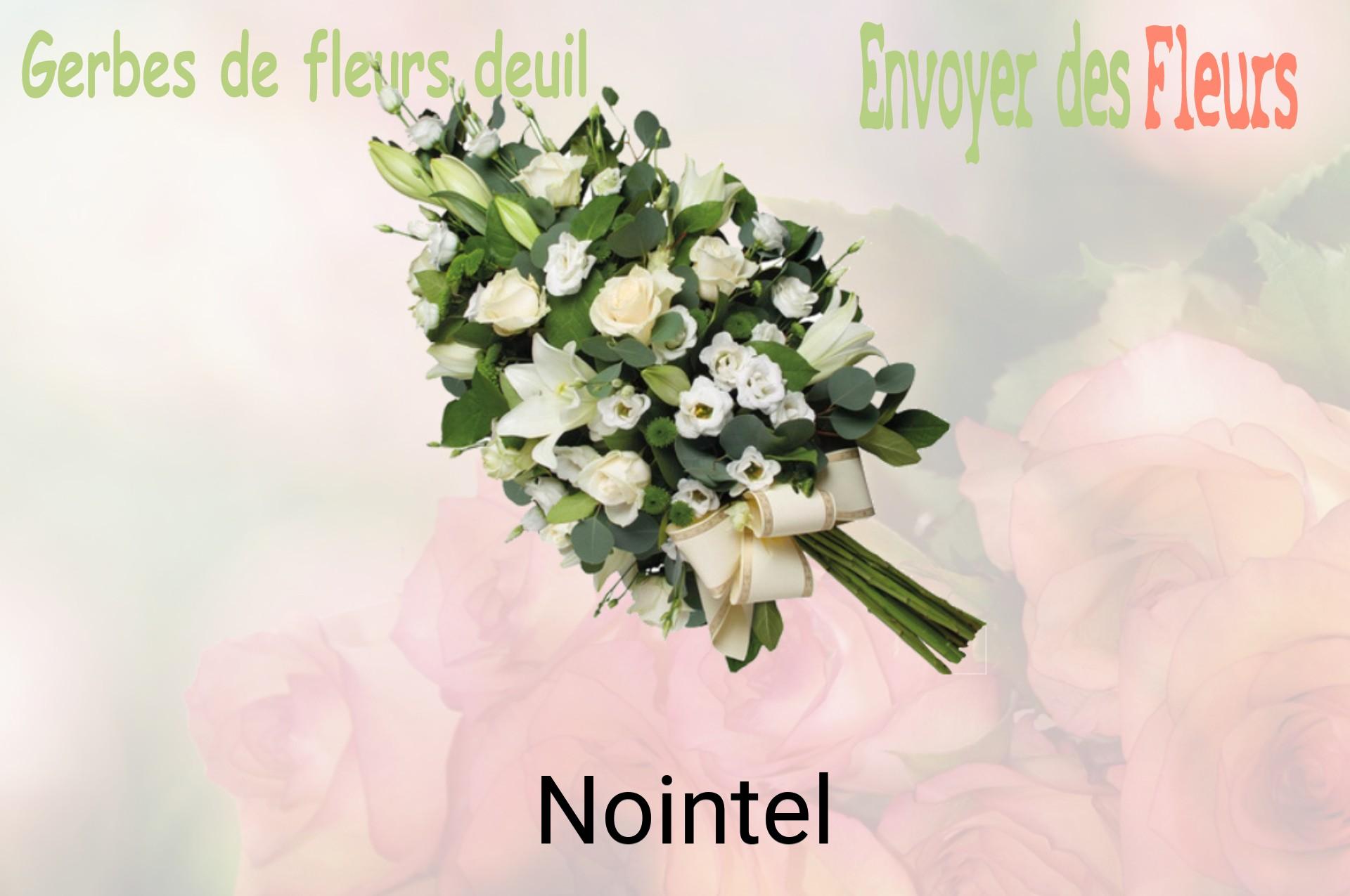 Gerbe de fleurs de deuil livrée à Nointel